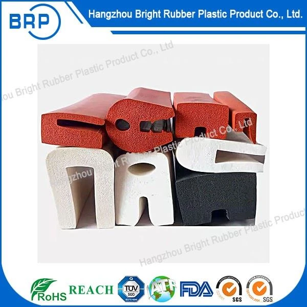 Round Pattern Foam Rubber Cord Custom Molded Silicone Foam Sealing Strip